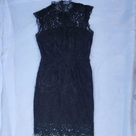 YELLOW star black lace dress size small - Picture 2 of 11